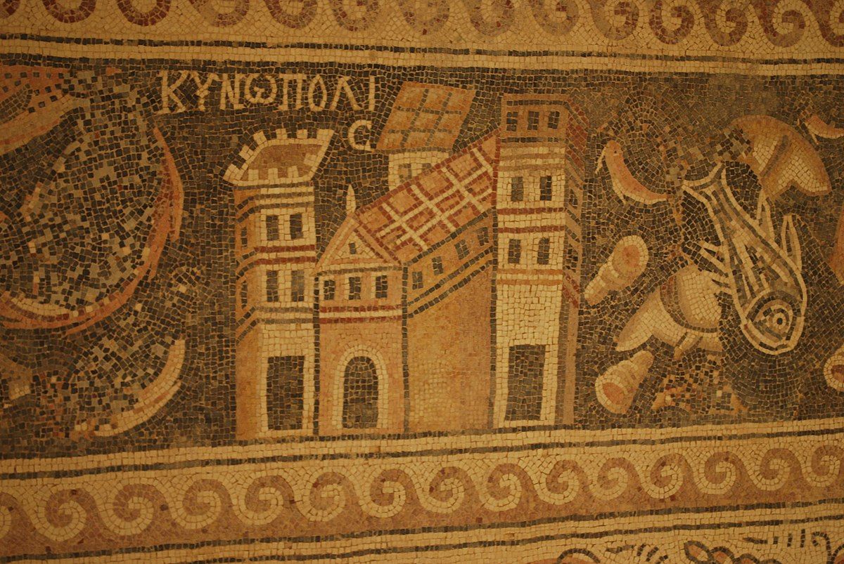 Historic religious ruins and mosaics at Umm ar Rasas Jordan